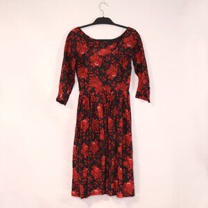 Red Apple Print 1950's L'Aiglon Cotton Dress
